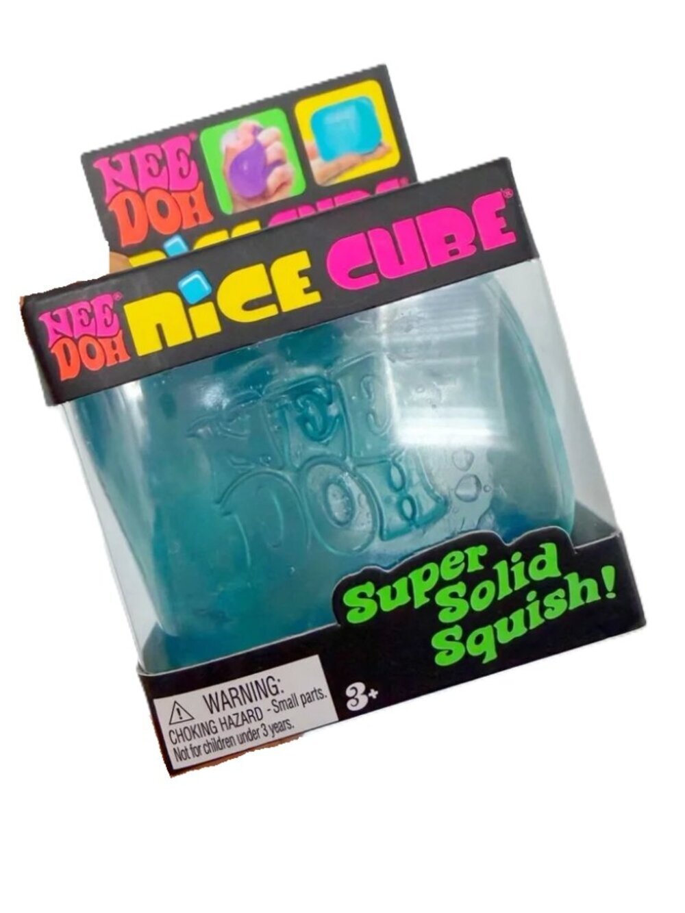 NeeDoh Nice Cube Blue Super Solid Squish Sensory Fidget Toy NWT - Picture 2 of 3